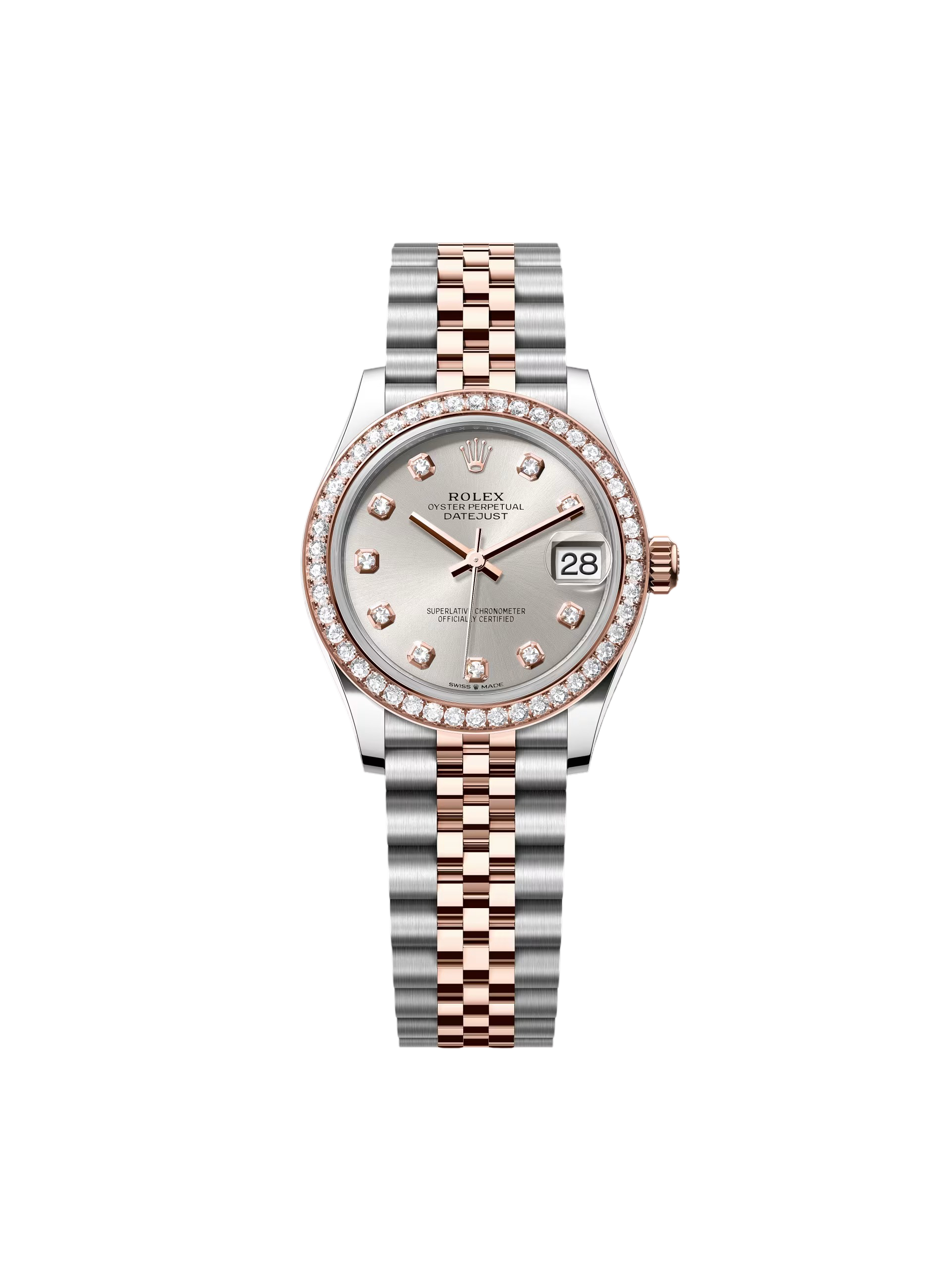 79863ADC-F47F-88A2-FBDC-D73BF2C9267E.png Rolex Datejust m278381-0015/0016 Silver Diamond Dial Diamond-Set Bezel 31mm - Image 1