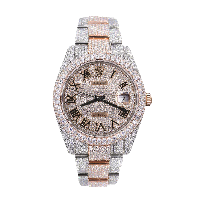 7A3666F2-E71D-CC43-DD35-C097FCF009A7.png Rolex Datejust II 41mm two-tone oyster strap in rose gold. - Image 1