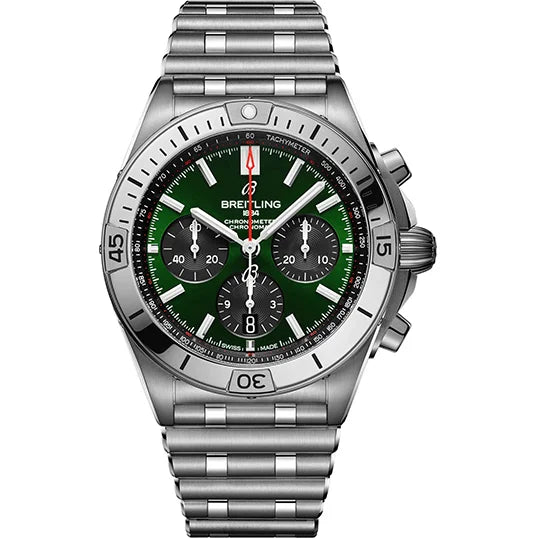 7AACAFA8-31CD-9C8C-7837-011DABF98014.jpg Breitling Watch Chronomat B01 42 Bentley Green Bracelet - Image 1