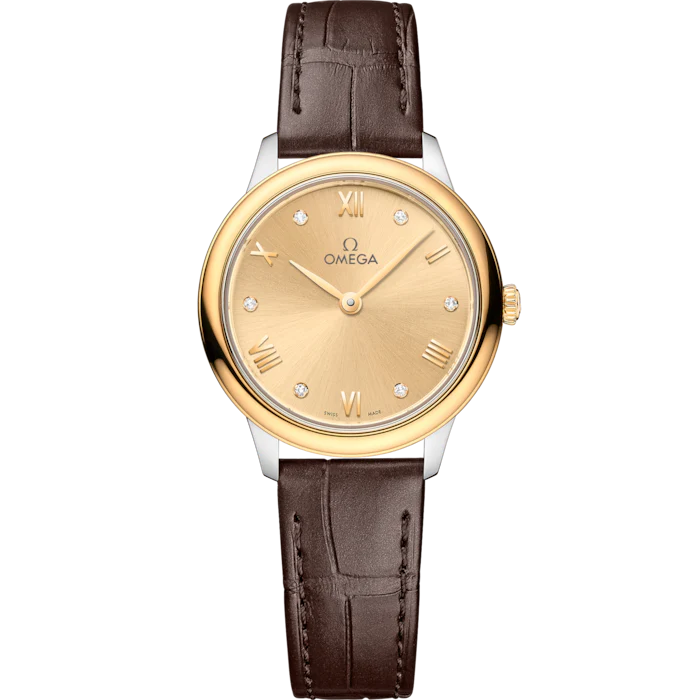7BF193F2-F040-2D05-22AD-6B05866FCC26.png Omega De Ville Prestige 27.5 mm Yellow Dial Stainless Steel and 18k Yellow Gold Strap 434.23.28.60.58.001 - Image 1