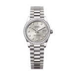 Rolex Datejust m278289RBR-0021 Silver Dial White Gold President Watch
