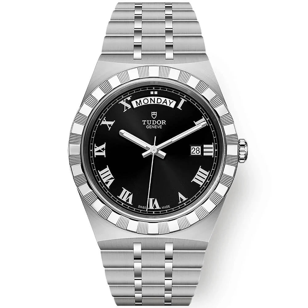 7C6A3D18-2CA9-BFDA-A04F-A260841782DB.jpg TUDOR Royal Date/Day 41mm Black Roman Dial Men's Automatic Watch M28600-0003 - Image 1