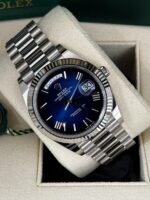 Rolex  Day-Date President 40mm Platinum Blue Roman Ombre Dial - 228236 - Image 3