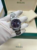 Rolex  Datejust 36mm 126234 Datejust Aubergine Purple Diamond Roman Oyster Stainless Steel - Image 12