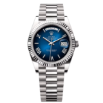 Rolex  Day-Date President 40mm White Gold Blue Roman Ombre Dial - 228239