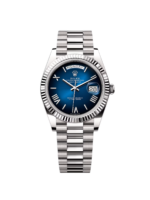 Rolex  Day-Date President 40mm White Gold Blue Roman Ombre Dial - 228239