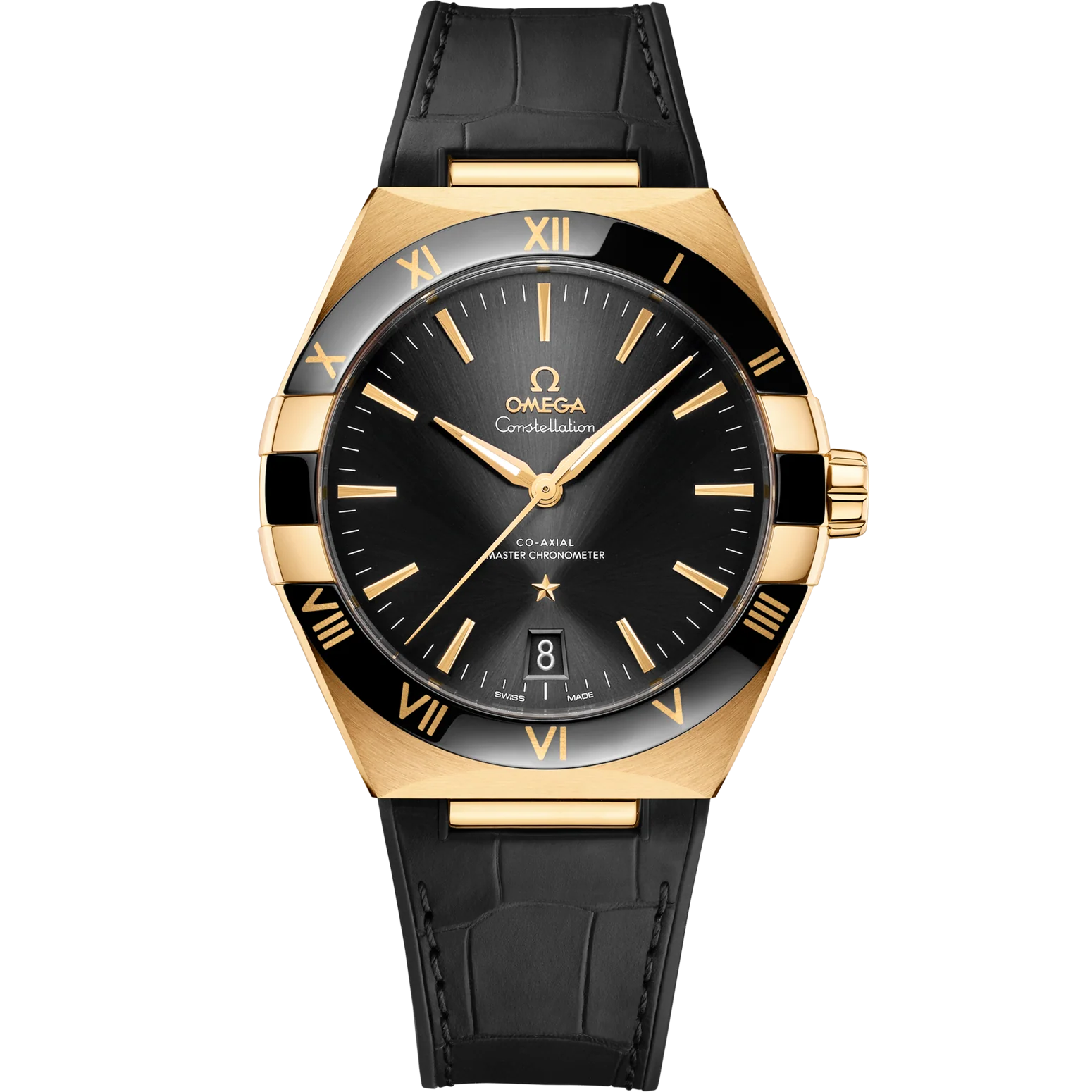 7E4689DA-626F-57A9-5905-95CC470003C2.png Omega Constellation Gents' Selection 41mm Black Dial 18k Yellow Gold Strap 131.63.41.21.01.001 - Image 1