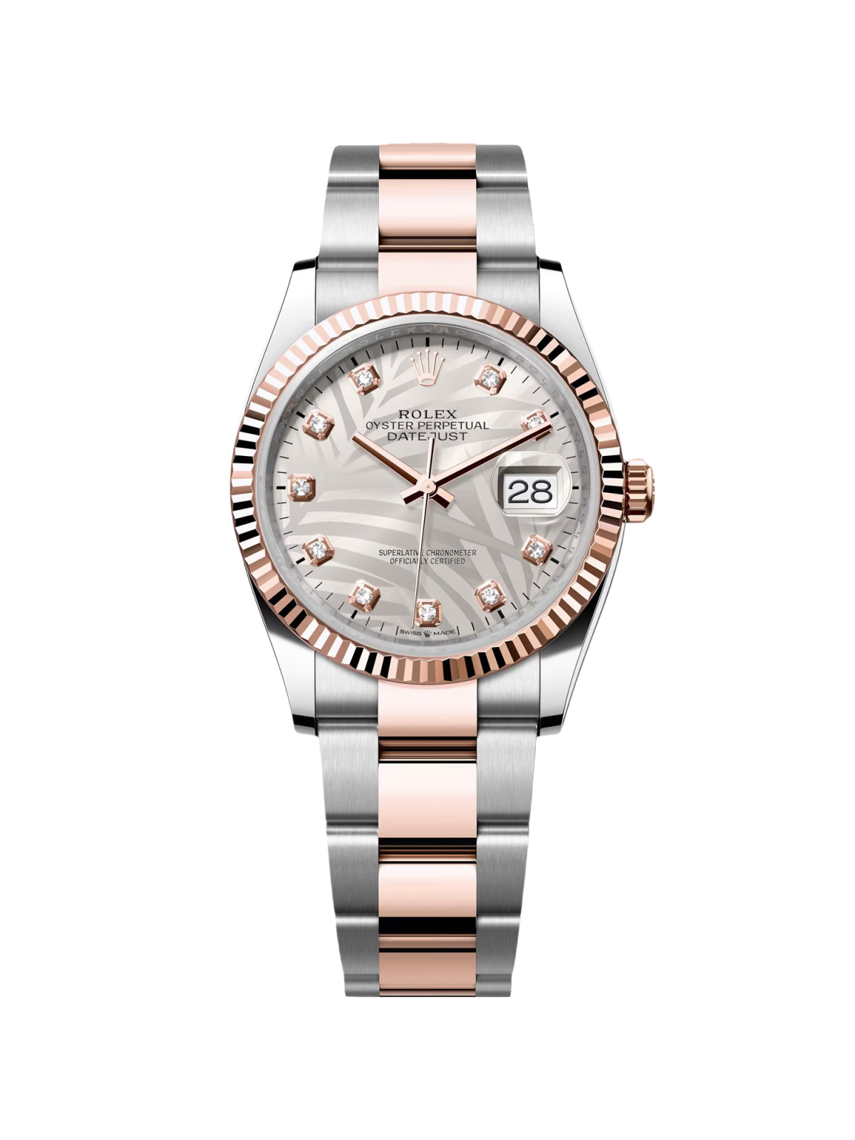 7F2F8E77-B665-06B9-47D5-1047EF5780A2.png Rolex Datejust 36mm 126231 Silver Palm Motif Dial 36mm - Image 1