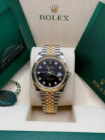 Rolex  Datejust 36mm 126233 Custom Black Dial Jubilee Bracelet Watch - Image 3