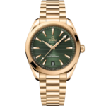 OMEGA Seamaster Aqua Terra 41 mm Green Dial Stainless Steel and Sedna™ 18k Yellow Gold Strap 220.50.41.21.10.001