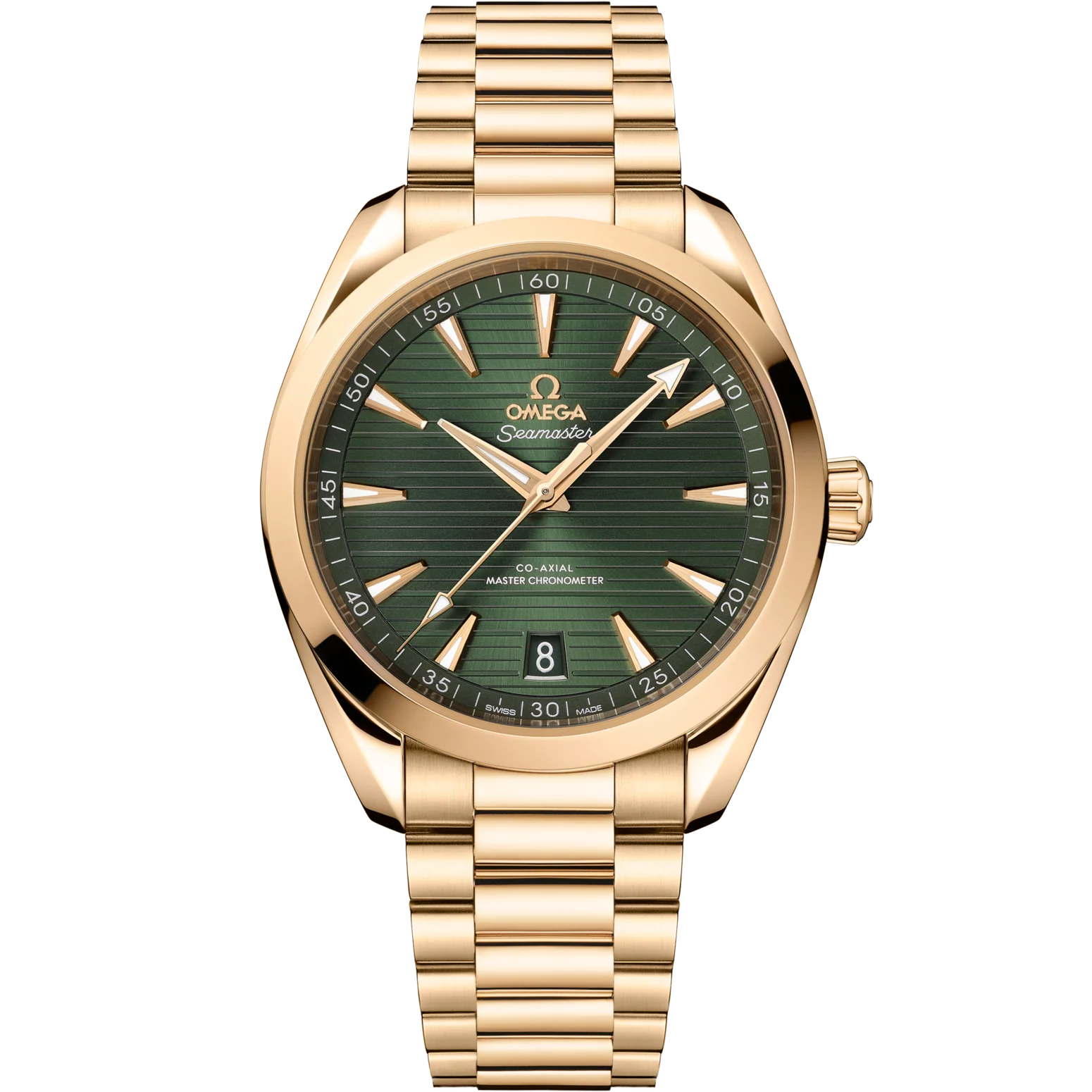 7FC33A8E-95AC-D34A-FB32-61B84FBBEF97.png OMEGA Seamaster Aqua Terra 41 mm Green Dial Stainless Steel and Sedna™ 18k Yellow Gold Strap 220.50.41.21.10.001 - Image 1