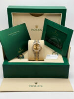 Rolex Lady-Datejust 28mm 279383RBR Champagne Roman Dial Yellow Rolesor Oyster Bracelet - Image 12