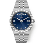 TUDOR Royal Date/Day 41mm Blue Diamond Set Dial Men's Automatic Watch M28600-0006