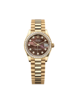 Rolex Datejust m278288RBR-0032 Black Mother-of-Pearl 31mm Dial President Bracelet Watch