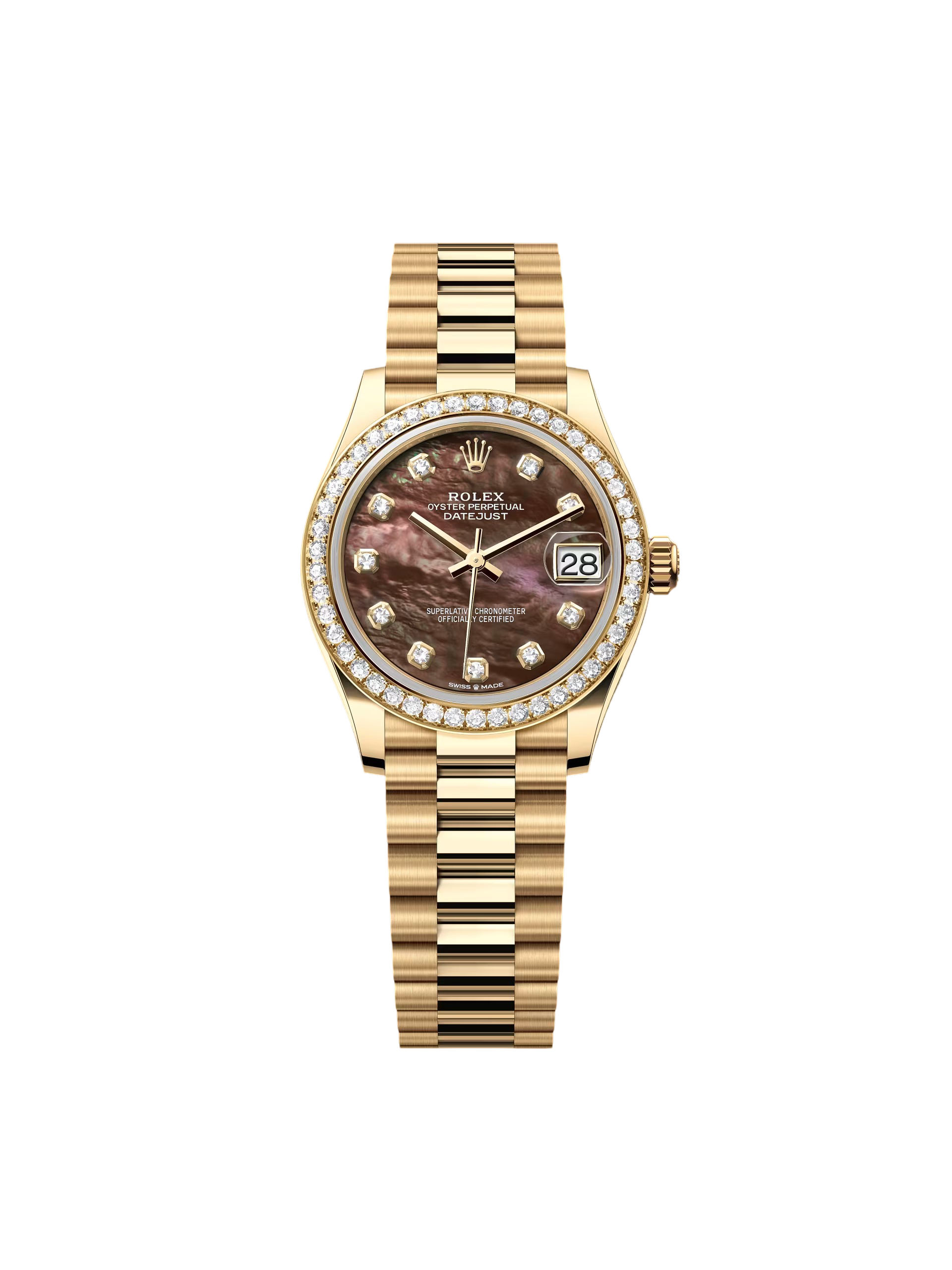 805CB7F6-4879-1352-2B6A-1FD3C9892BCC.png Rolex Datejust m278288RBR-0032 Black Mother-of-Pearl 31mm Dial President Bracelet Watch - Image 1