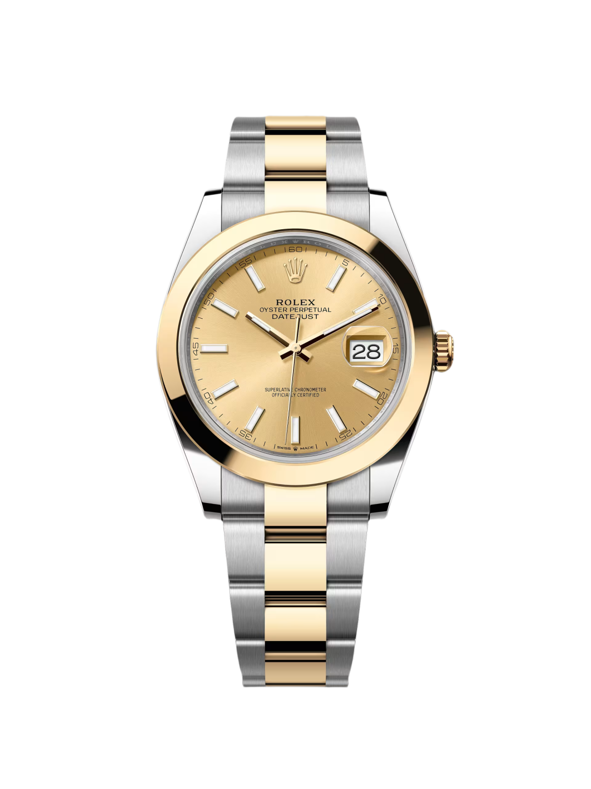 807CEF92-FDD3-AFB3-F99C-D04BA78F04BC.png Rolex Datejust 41mm 126303 Champagne Index Oyster Steel and Yellow Gold Mens Watch - Image 1