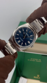 Rolex Oyster Perpetual 41mm 124300-0003 Oyster Perpetual Stainless Steel Blue Index Dial Watch - Image 12
