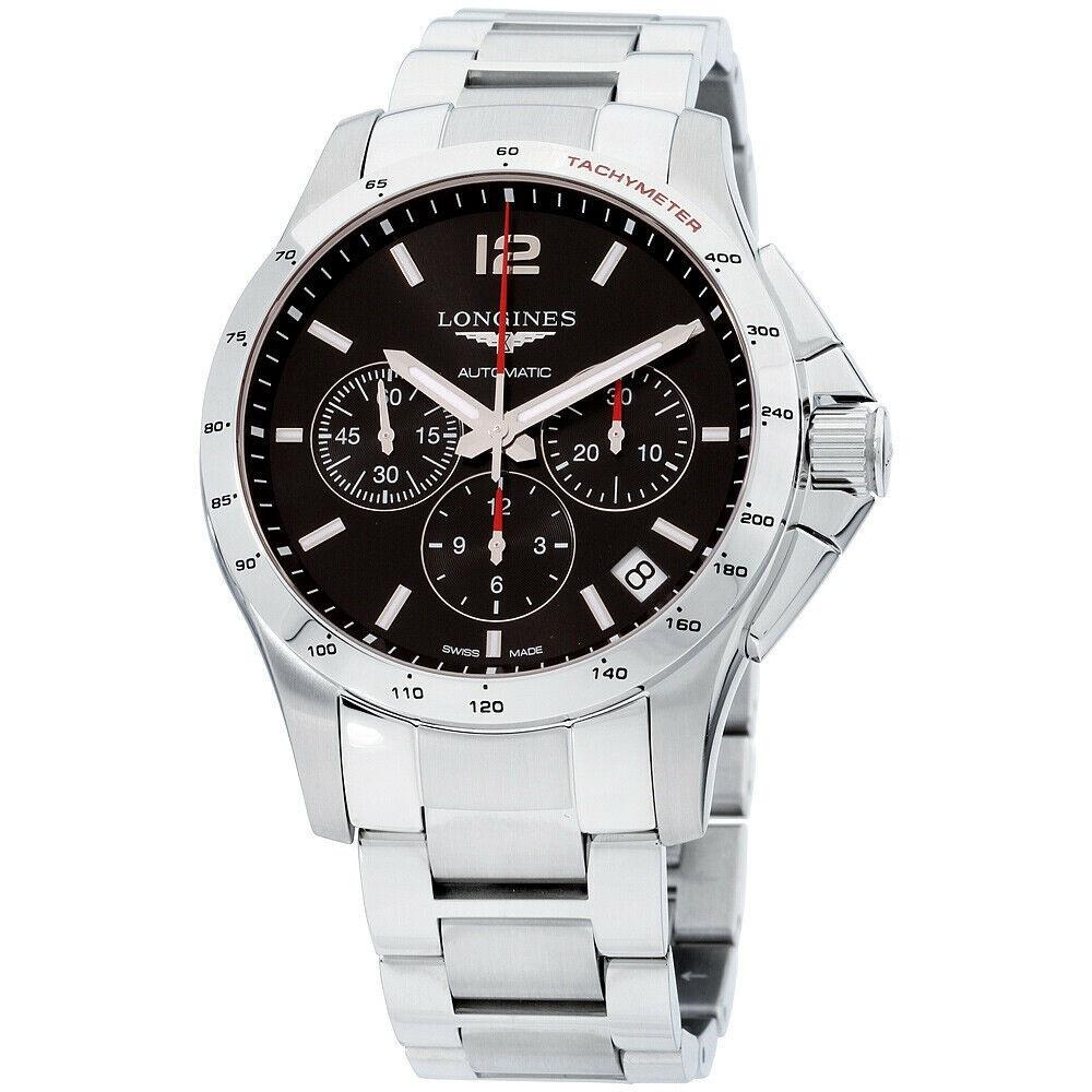 81C34901-4955-1B92-62E2-537A647E31C6.jpg Longines Men's L3.697.4.56.6 Conquest Chronograph Stainless Steel Watch - Image 1