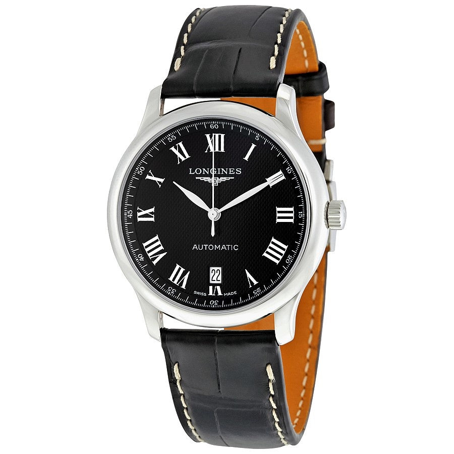 81FBA2C6-924F-F8AA-3EB2-62930C924436.jpg Longines Men's L2.755.4.51.7 Master Collection Black Leather Watch - Image 1
