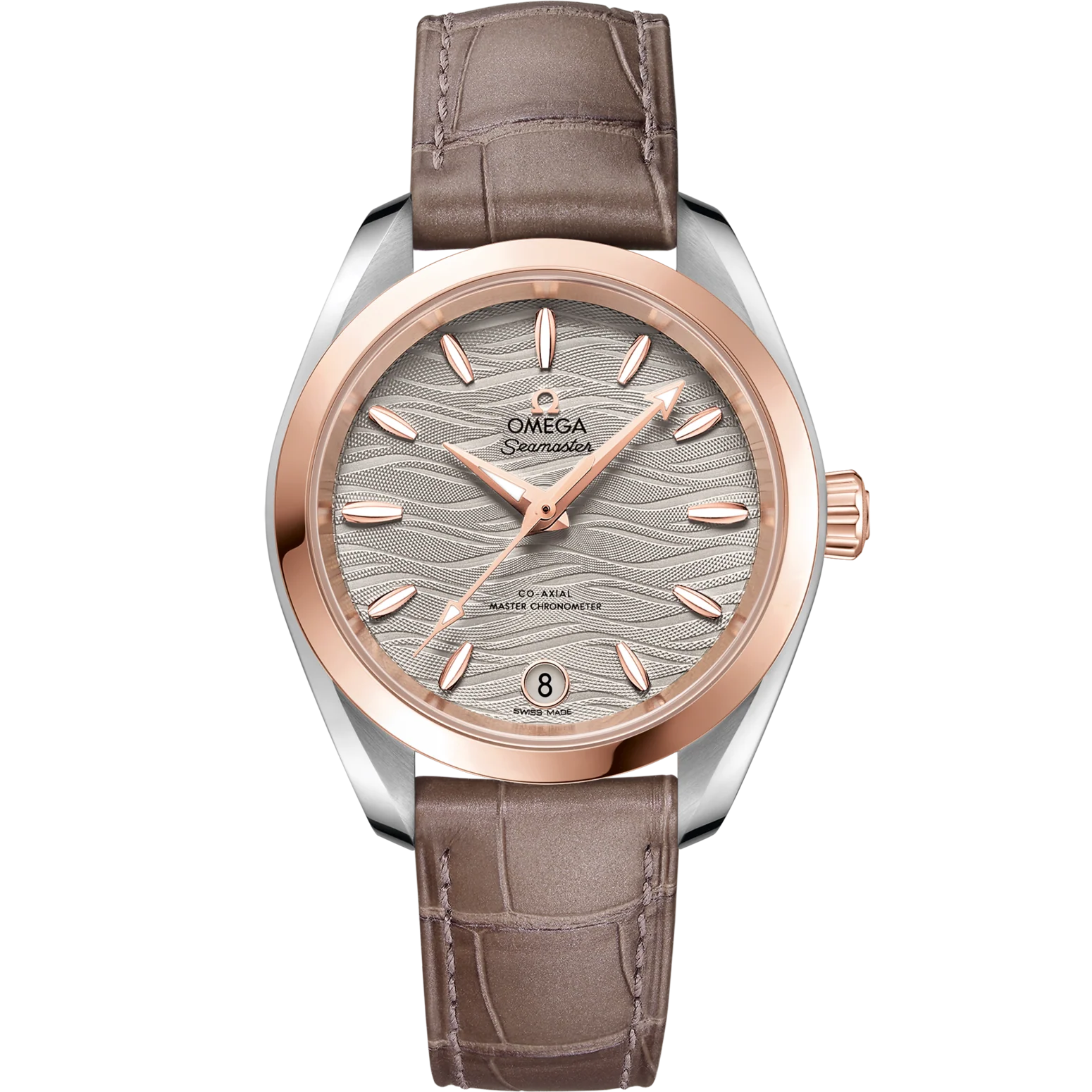 820096B2-47F3-2BB4-ED92-A7D73CF08BDF.png Omega Seamaster Aqua Terra 150M 34 mm Grey Dial Stainless Steel and Sedna™ 18k Rose Gold Strap 220.23.34.20.06.001 - Image 1