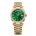 Rolex Day-Date 128348RBR-0078 Bright Green Diamonds Dial 36mm