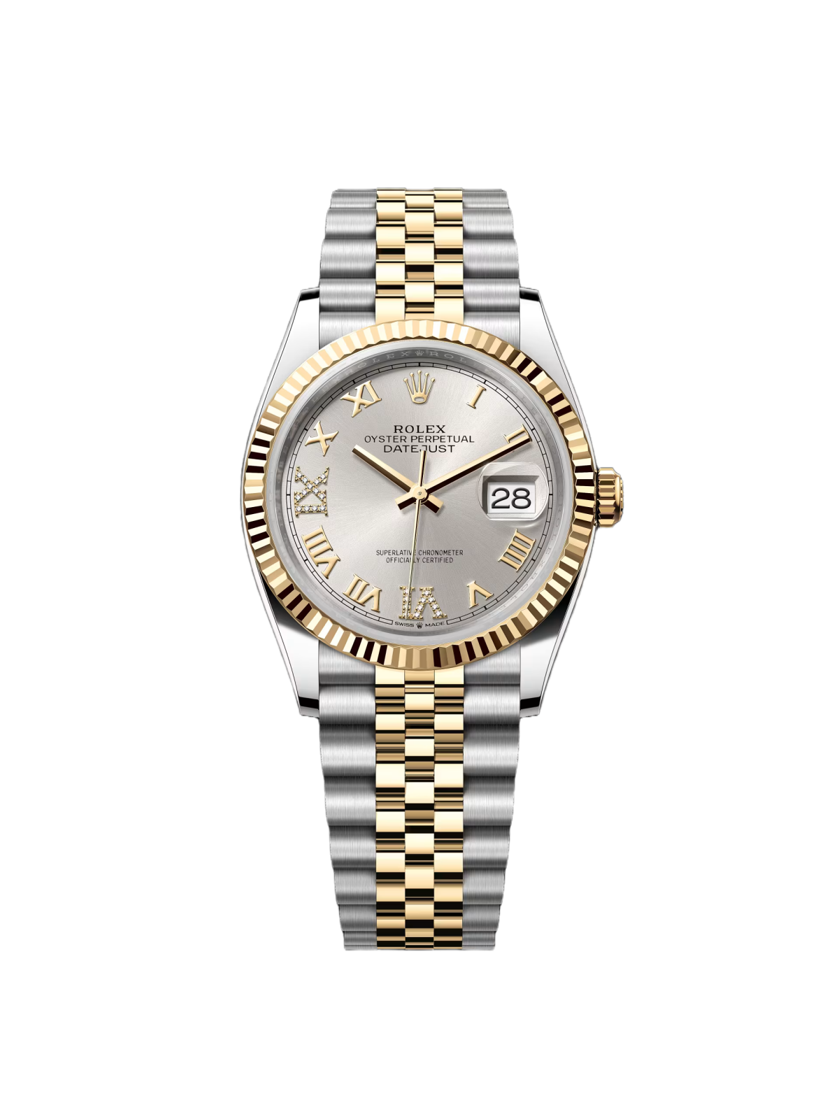 83C28D7F-247A-F02D-345A-1455BA8EA4EB.png Rolex Datejust 36mm 126233 Silver Dial Jubilee Bracelet Watch - Image 1