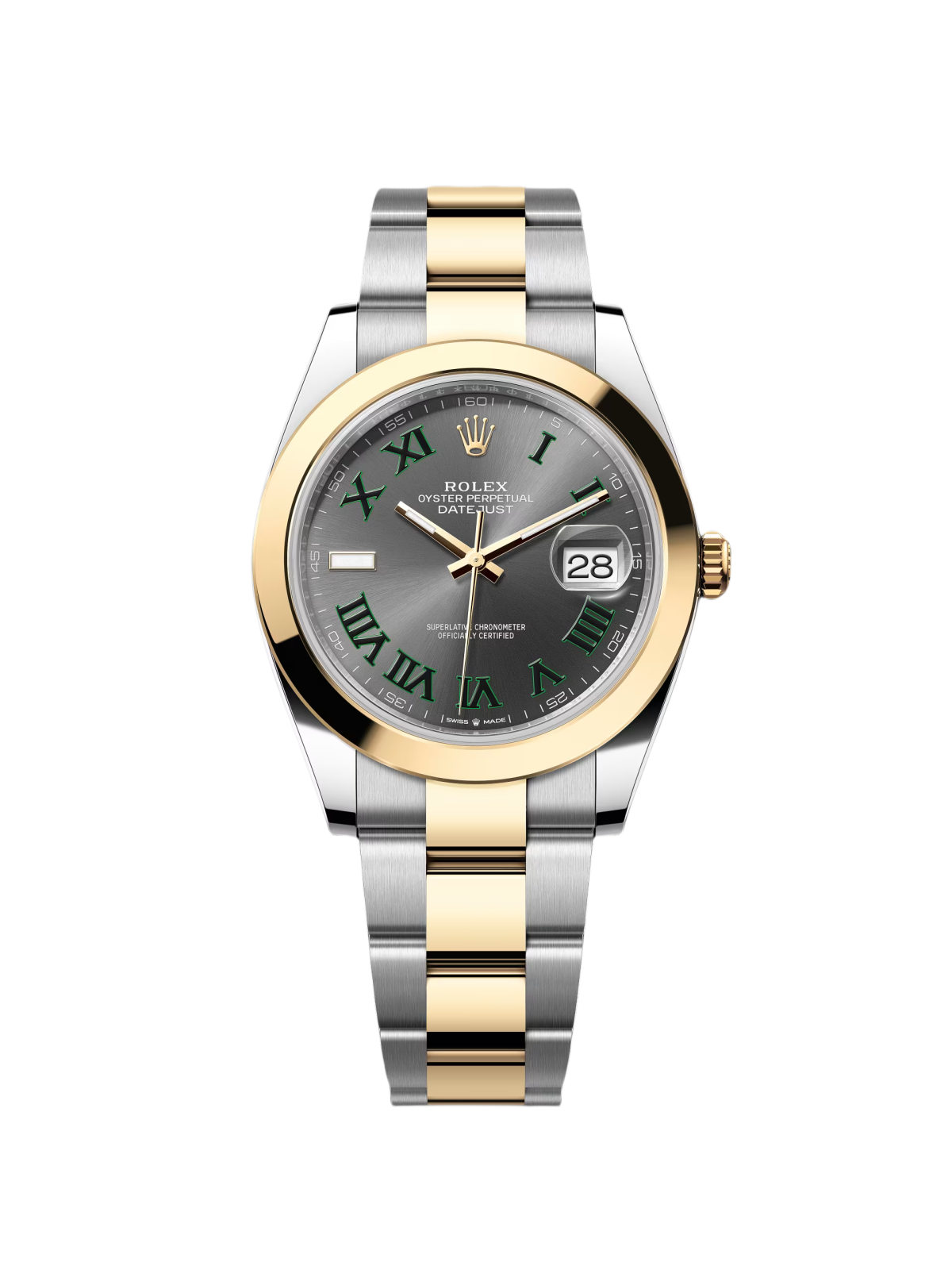 84401E53-E263-761F-8C36-52F682B3B59A.png Rolex Datejust 41mm 126303 Slate Roman Oyster Steel and Yellow Gold Mens Watch - Image 1