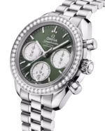Omega Speedmaster 38 Green Dial 38 mm with Diamonds Stainless Steel Bracelet 324.15.38.50.60.001 - Image 3