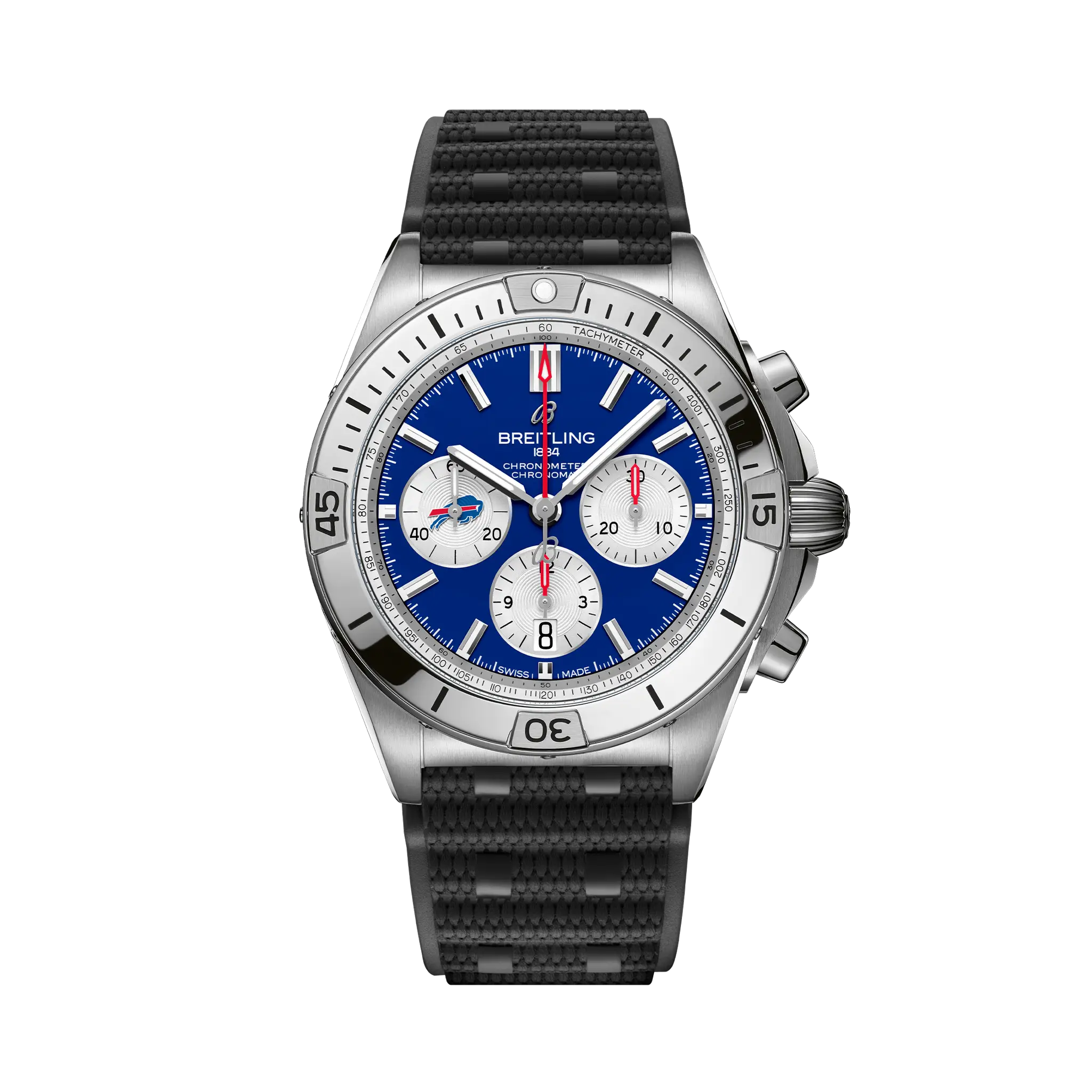 8695DAD8-E3F2-5164-2F31-F023F160DD90.png Breitling Chronomat B01 42 NFL Buffalo Bills Edition AB01342B1C3S1 - Image 1
