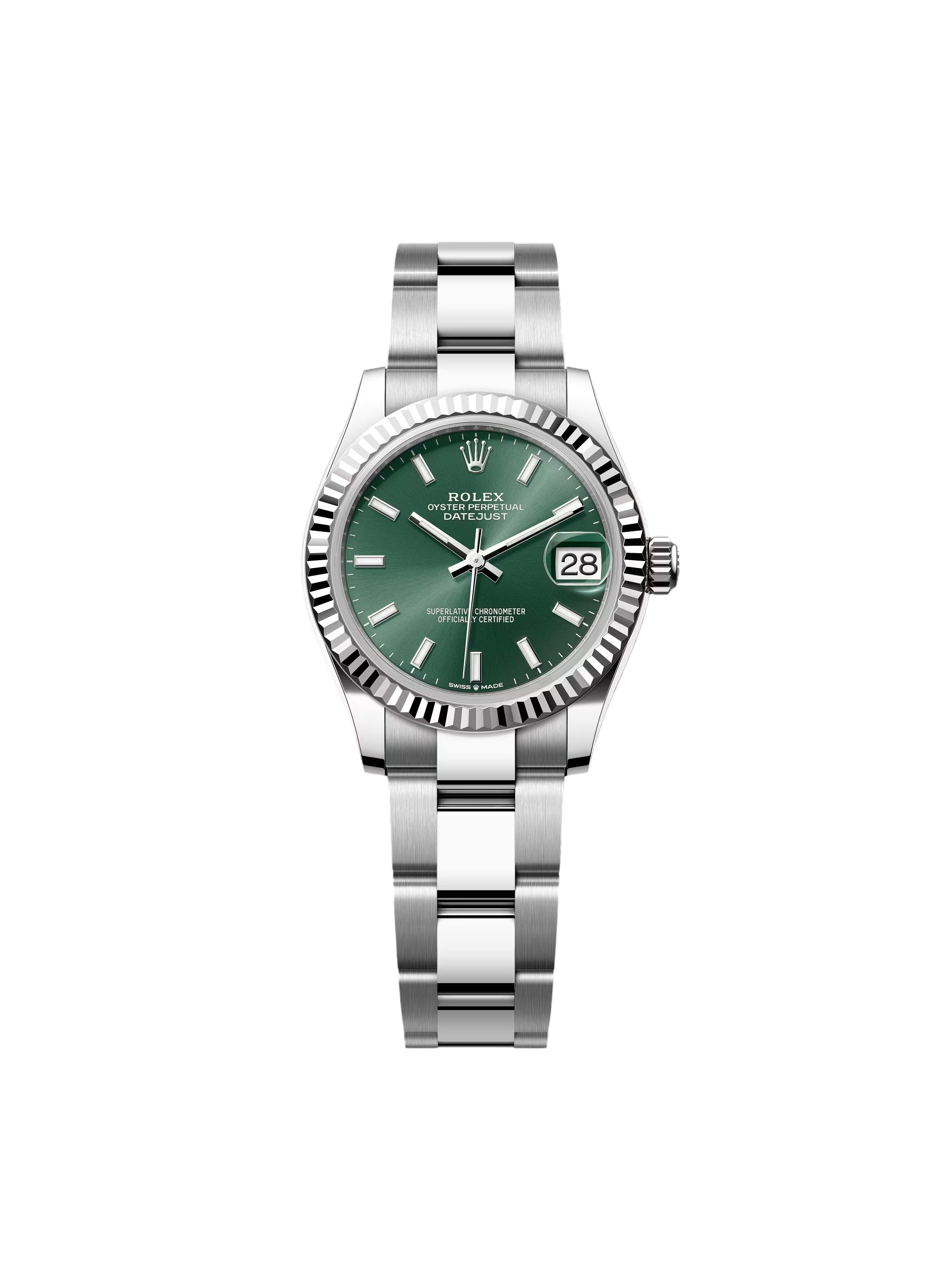 87945388-8376-B376-43EE-8EC2B57D35CD.png Rolex Datejust m278274-0017/0018 Green Dial 31mm Oyster Watch - Image 1