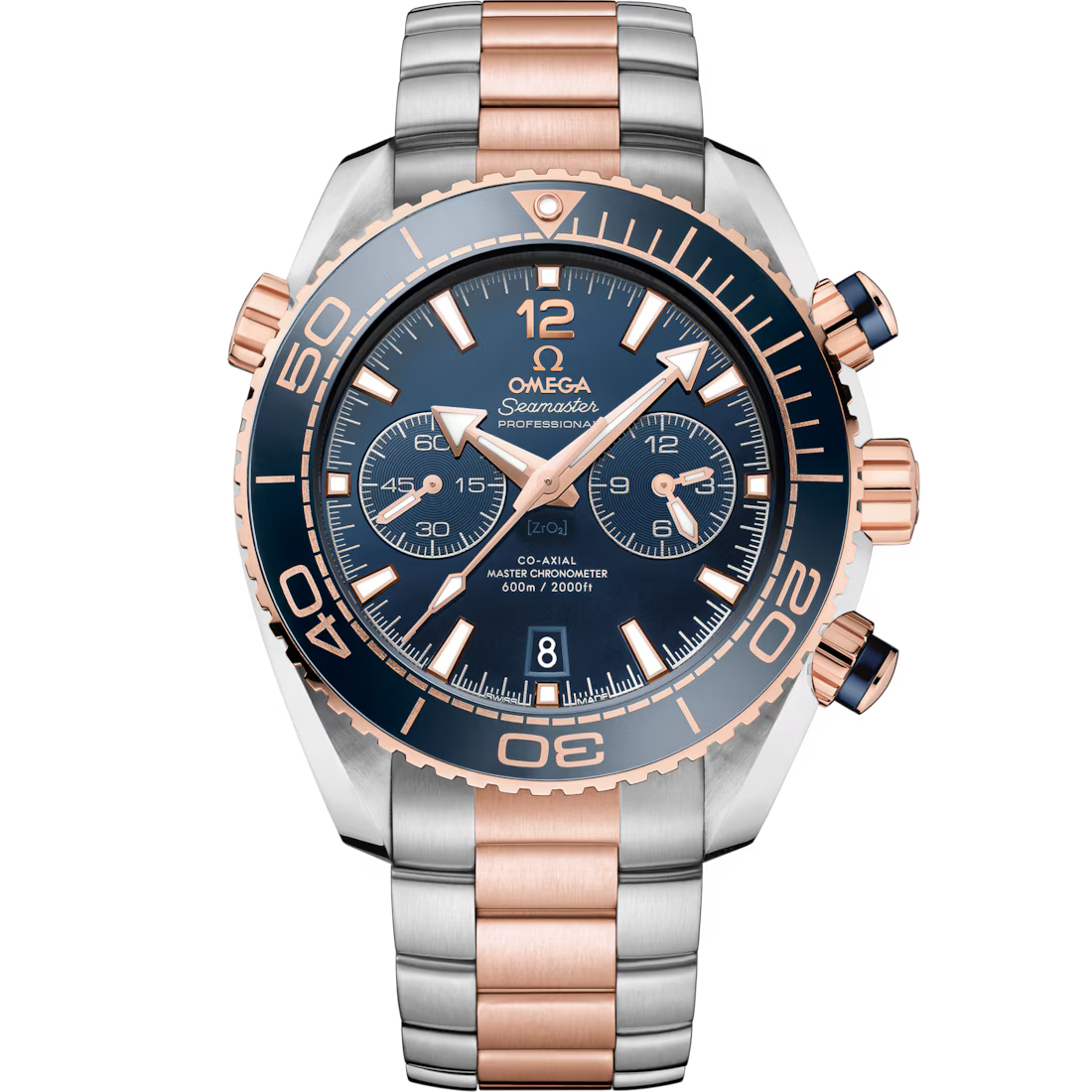 882C706C-5E08-C8AA-314B-12744645CA66.avif Omega Seamaster Planet Ocean 600M 45.5mm Blue Dial Stainless Steel and Sedna™ 18k Rose Gold Bracelet 215.20.46.51.03.001 - Image 1