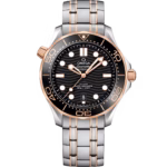 Omega Seamaster Diver 300M 42mm Black Dial Stainless Steel and Sedna™ 18k Rose Gold Bracelet 210.20.42.20.01.001
