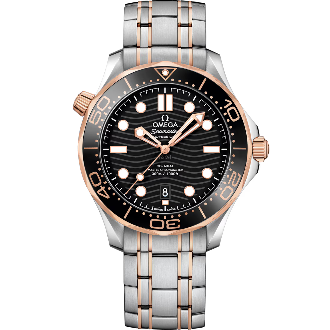 882D2CD1-DE57-FB96-FD7B-017D06B917F6.avif Omega Seamaster Diver 300M 42mm Black Dial Stainless Steel and Sedna™ 18k Rose Gold Bracelet 210.20.42.20.01.001 - Image 1