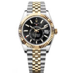 Rolex  Sky-Dweller 42mm 336933-0004 Two-Tone Yellow Gold Black Dial Jubilee