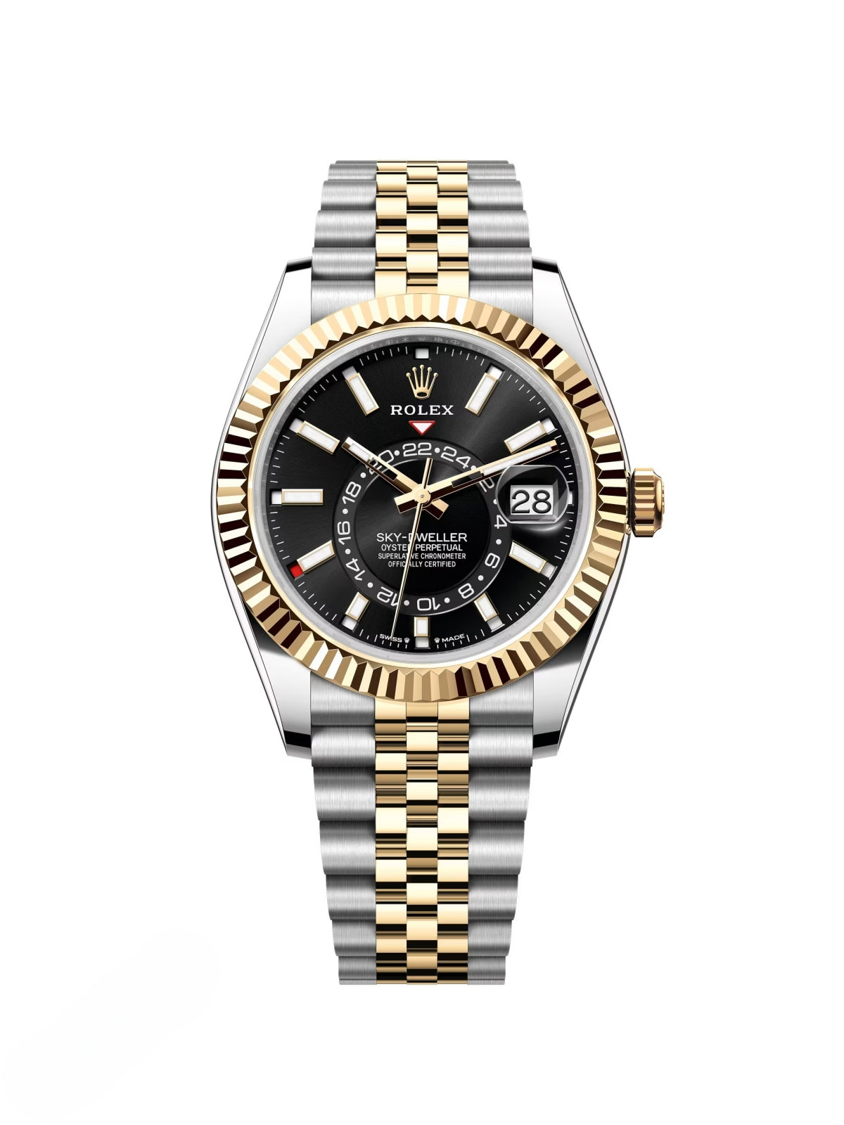883F8ED5-A306-B49D-323D-B3549011FEE5.jpg Rolex Sky-Dweller 42mm 336933-0004 Two-Tone Yellow Gold Black Dial Jubilee - Image 1