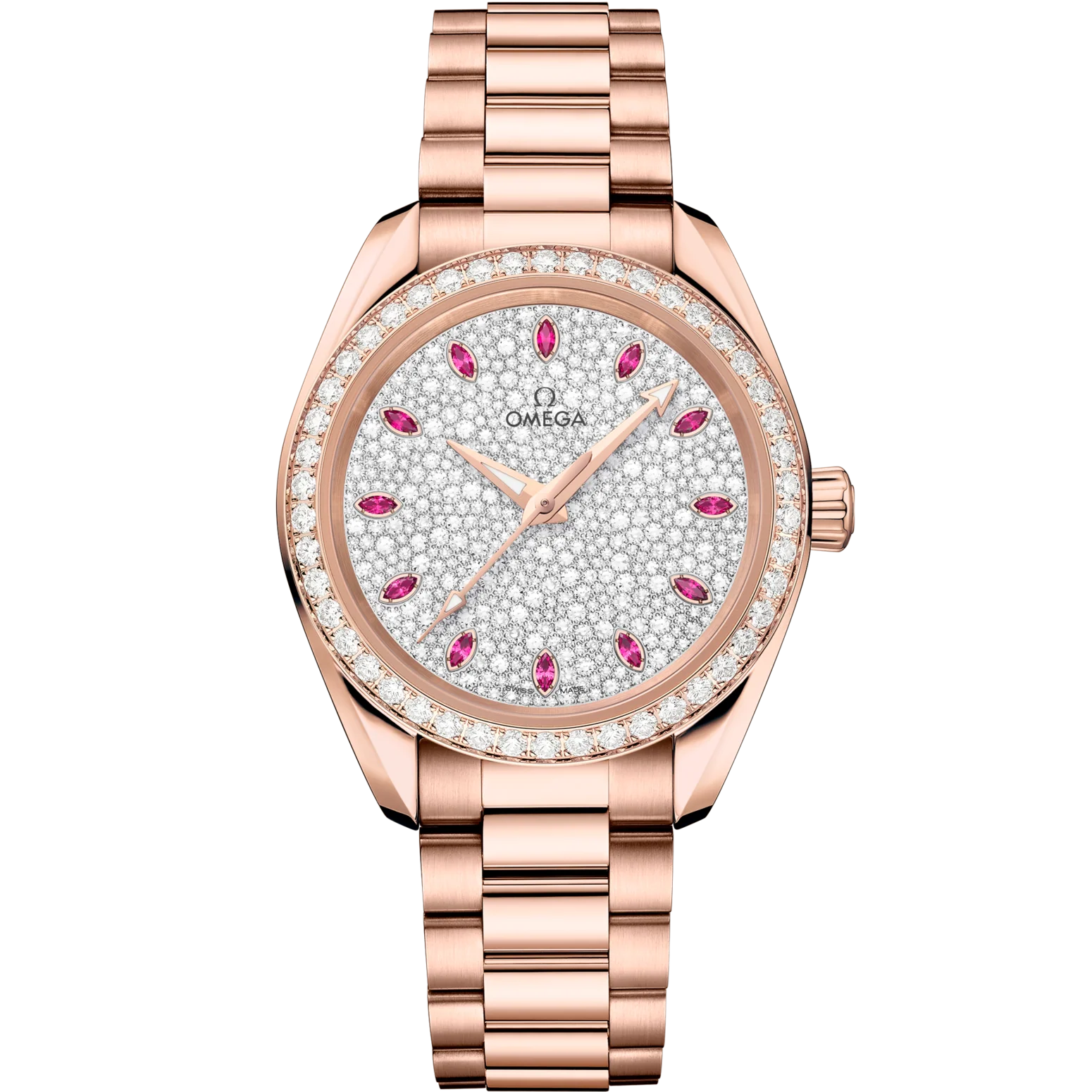 884937CF-0CC0-8C8E-8711-67478BB1AAA7.png Omega Seamaster Aqua Terra 150M 34 mm Pink Dial with Diamonds Sedna™ 18k Rose Gold Bracelet 220.55.34.20.99.007 - Image 1