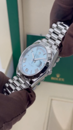 Rolex  Day-Date President 40mm Platinum Ice Blue Roman Dial - 228236 - Image 8