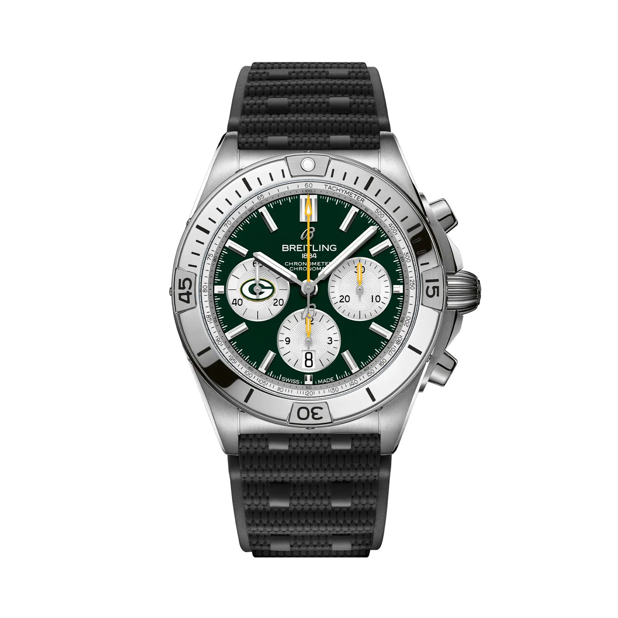 8889538E-8174-7425-C1D0-A57D74F7ABDA.png Breitling Chronomat B01 42 NFL Green Bay Packers Edition AB01342B1L1S1 - Image 1