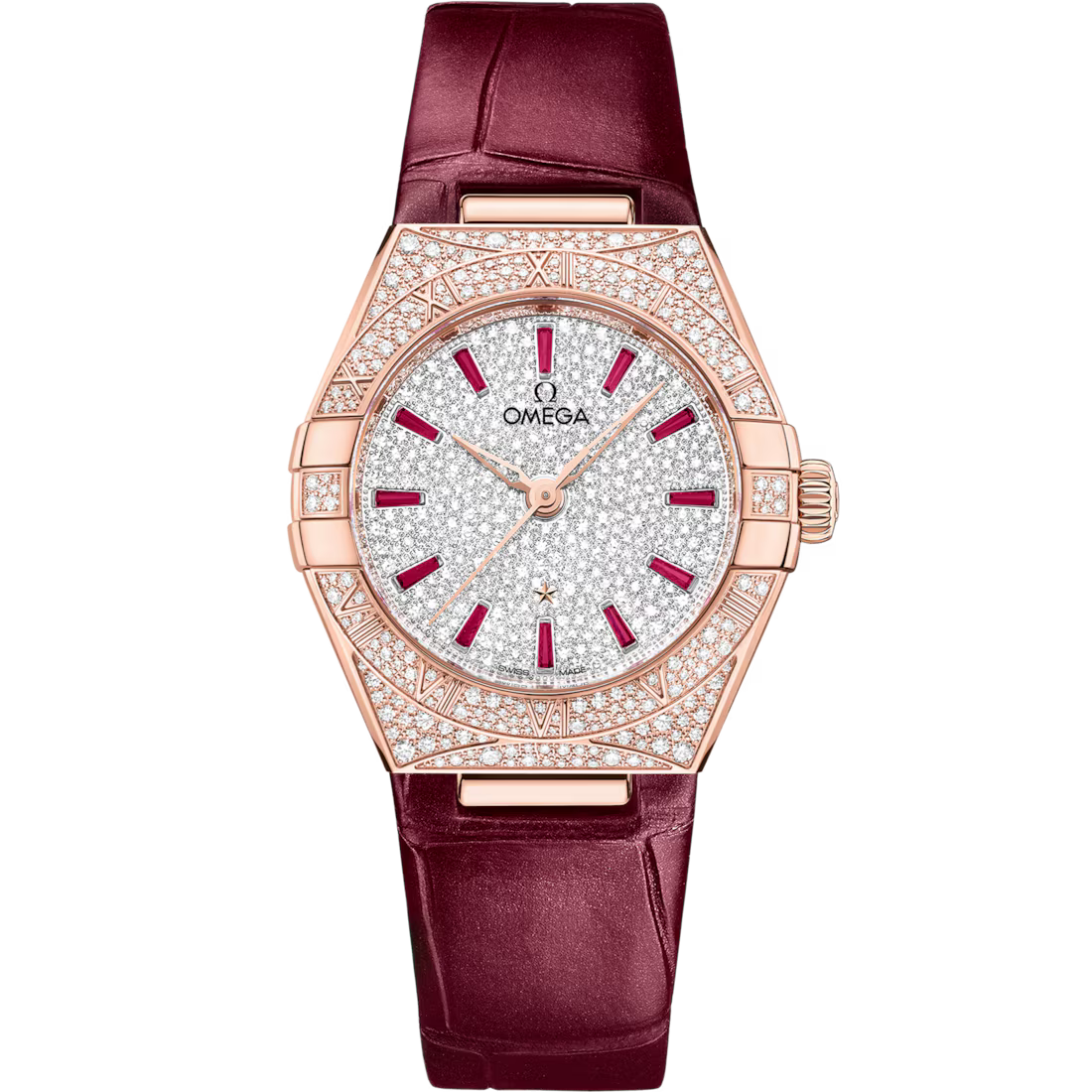 88917217-11F3-1240-AB9C-FEDB43F2077C.avif Omega Constellation Ladies' Selection 29mm Sedna™ gold on leather strap 131.58.29.20.99.001 - Image 1