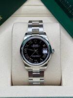 Rolex Datejust m278240-0001/0002 31mm Black Roman Domed Bezel Oyster Oystersteel - Image 3