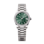 Rolex Datejust m278289RBR-0015 Mint Green Dial White Gold President Watch