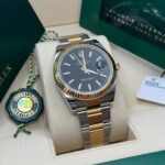 Rolex  Datejust 41mm Two-Tone Yellow Gold Fluted Bezel Black Index Dial Jubilee - 126333 - Image 6