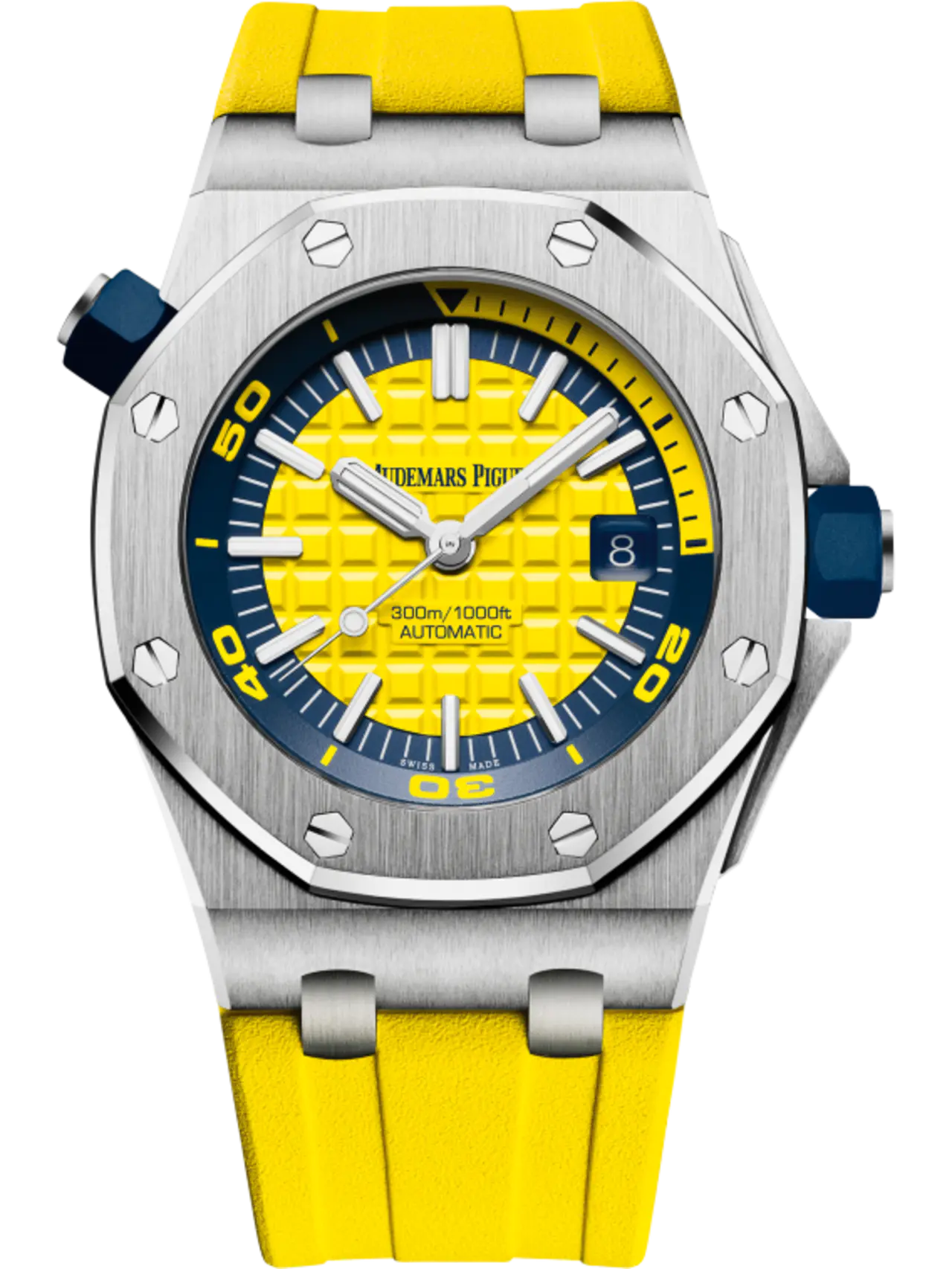 89CCAAC5-CEA1-22F1-683A-BE12212E6CF3.png Audemars Piguet OFFSHORE DIVER Yellow Dial 42mm 15710ST.OO.A051CA.01 - Image 1