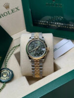Rolex Datejust m278273-0031/0032 31mm Olive Green Floral Motif Dial Stainless Steel and Yellow Gold Oyster Watch - Image 11