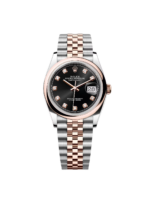 Rolex  Datejust 36mm 126201 Bright Black Dial Jubilee Bracelet Watch