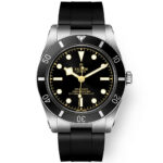 TUDOR Black Bay 54 37mm Black Dial & Bezel Automatic Rubber Strap Watch M79000N-0002