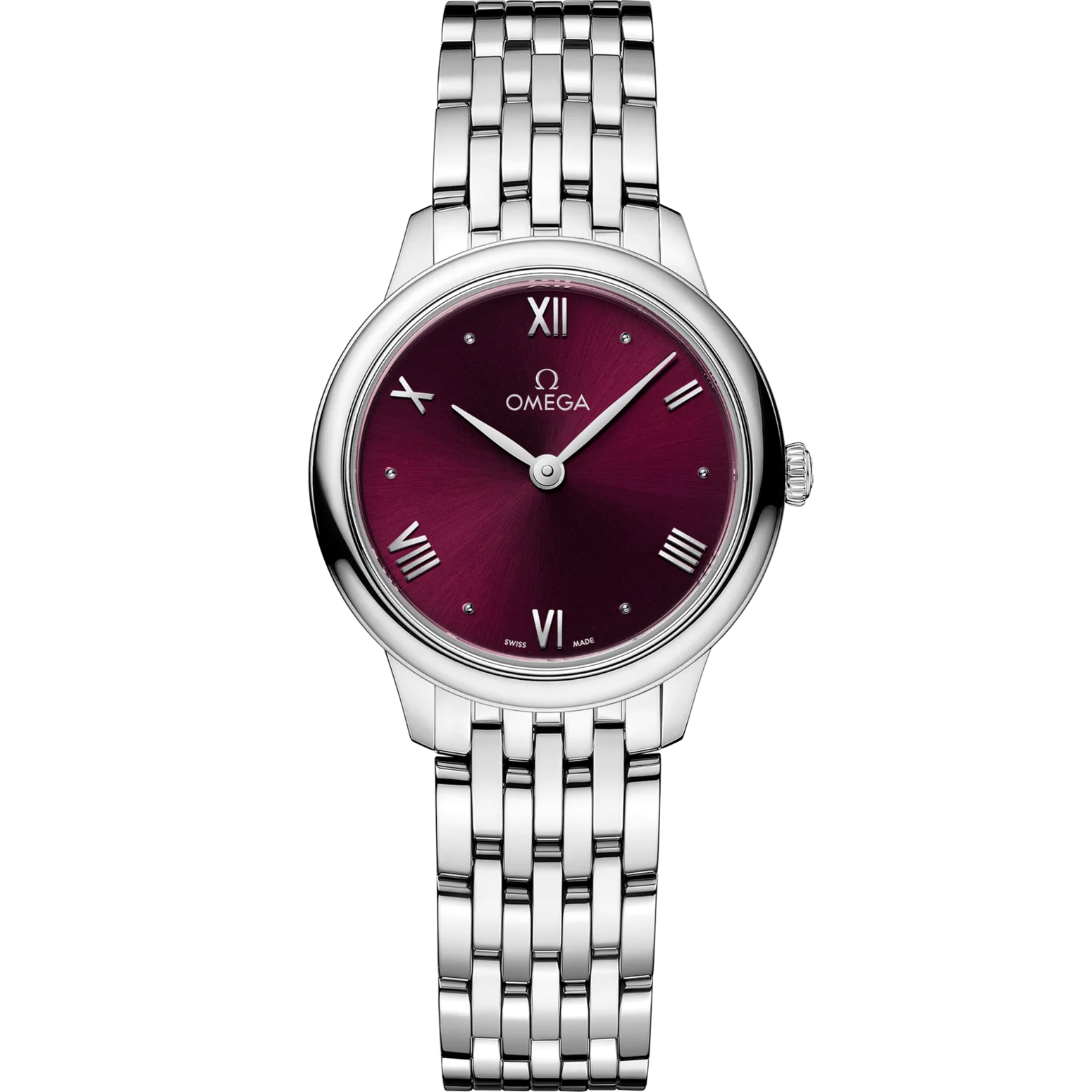 8AFEA62C-C9CD-CB62-74D0-D648FC951F50.png Omega De Ville Prestige 27.5 mm Red Dial Stainless Steel Bracelet 434.10.28.60.11.001 - Image 1