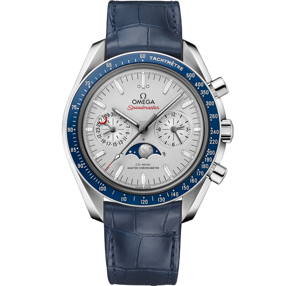 8B193EB3-962B-B682-A460-D61F70D8965A.png Omega Speedmaster Moonphase 44.25mm Grey Dial Platinum Strap 304.93.44.52.99.004 - Image 1