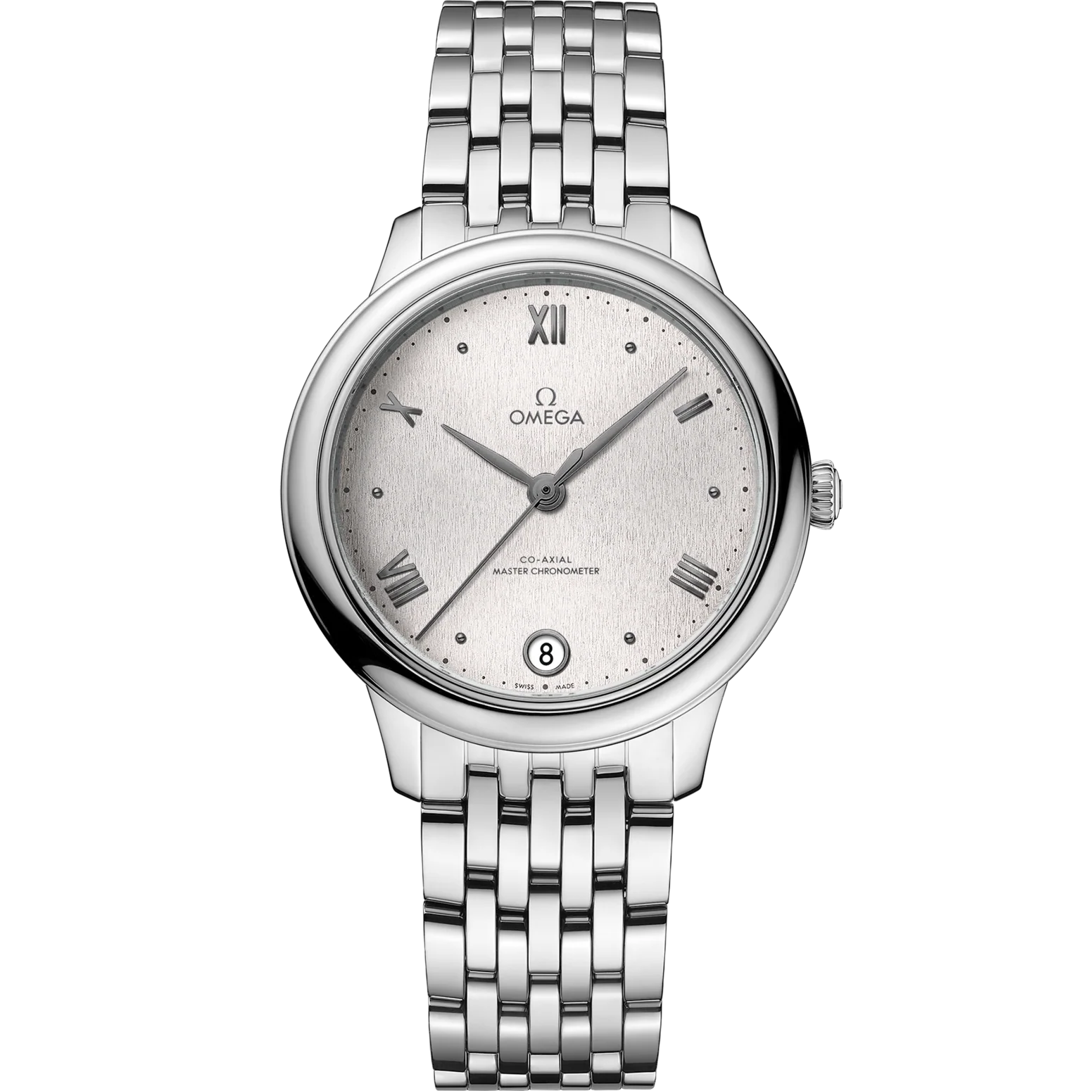 8BF2A769-49EA-EC39-D17C-06E88F2DE4EA.png Omega De Ville Prestige 34 mm Silver Dial Stainless Steel Bracelet 434.10.34.20.02.001 - Image 1