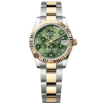 Rolex Datejust m278273-0031/0032 31mm Olive Green Floral Motif Dial Stainless Steel and Yellow Gold Oyster Watch
